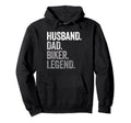 Husband Dad Biker Funny Motorcycle Dirt Hoodie - Novelty Apparel Men Women - T-Shirt, Sweatshirt, Hoodie
