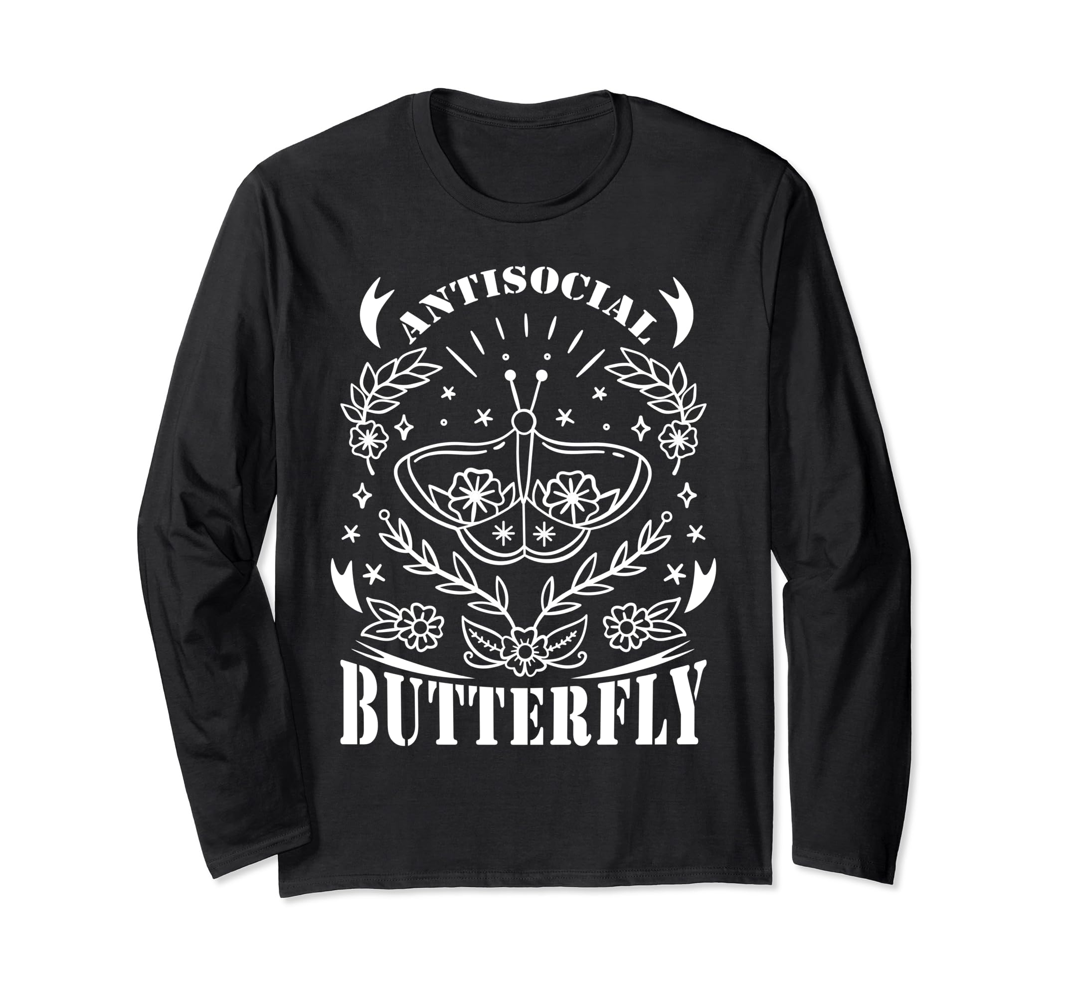 Antisocial Butterfly Funny Butterfly T-Shirt - Streetwear Style for Adults - T-Shirt, Sweatshirt, Hoodie