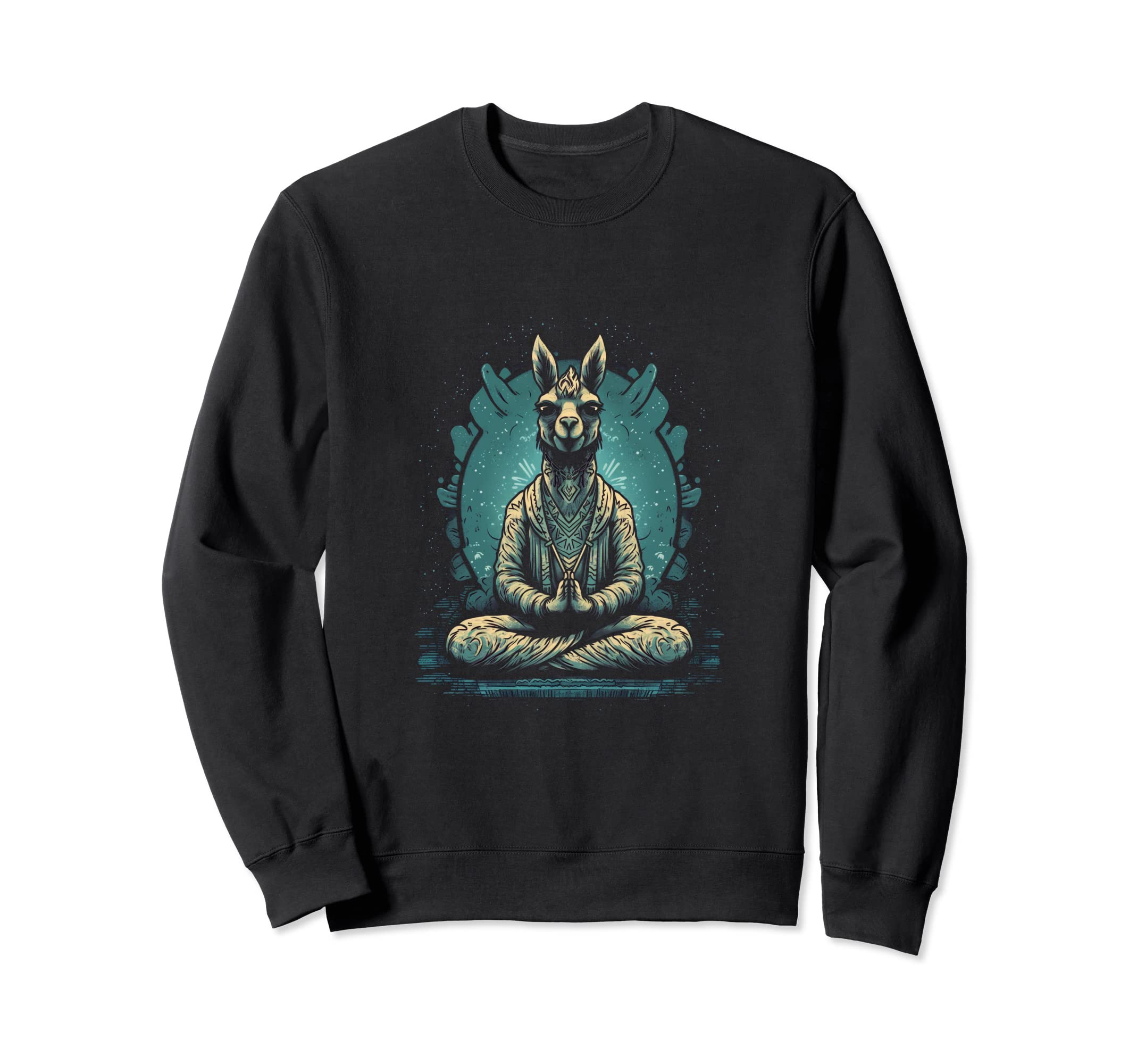 Yoga Llama Meditation Mindfulness Sweatshirt - Aesthetic Graphic Men Women - T-Shirt, Sweatshirt, Hoodie