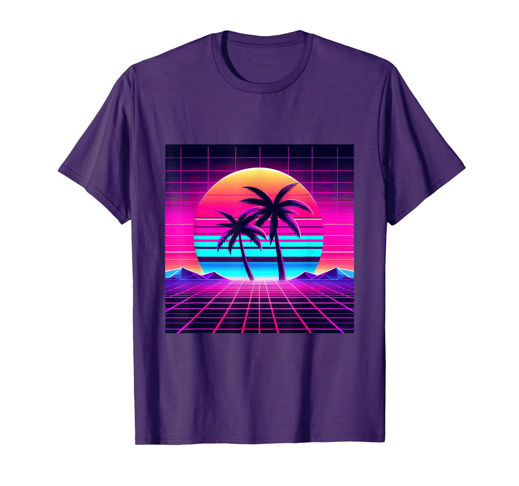 Synthwave Vaporwave Tropical Palm T-Shirt - Aesthetic Graphic for Adults - T-Shirt, Sweatshirt, Hoodie