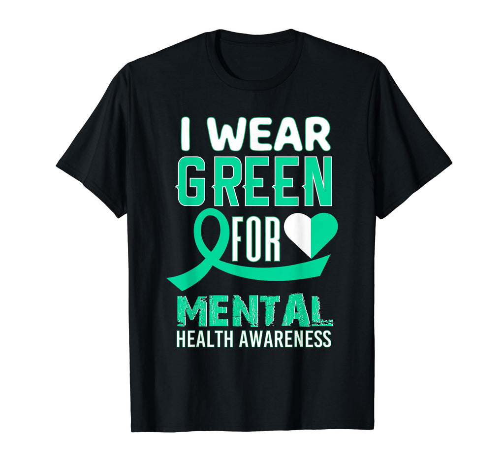 I Wear Green Mental Health Awareness T-Shirt - Aesthetic Graphic for Adults - T-Shirt, Sweatshirt, Hoodie