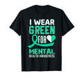 I Wear Green Mental Health Awareness T-Shirt - Aesthetic Graphic for Adults - T-Shirt, Sweatshirt, Hoodie