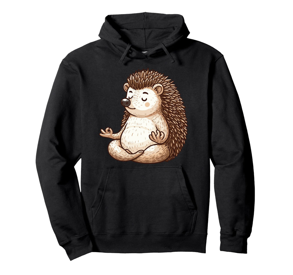 Meditation Hedgehog Yoga Pose Relaxing Hoodie - Fun Novelty Design Unisex - T-Shirt, Sweatshirt, Hoodie