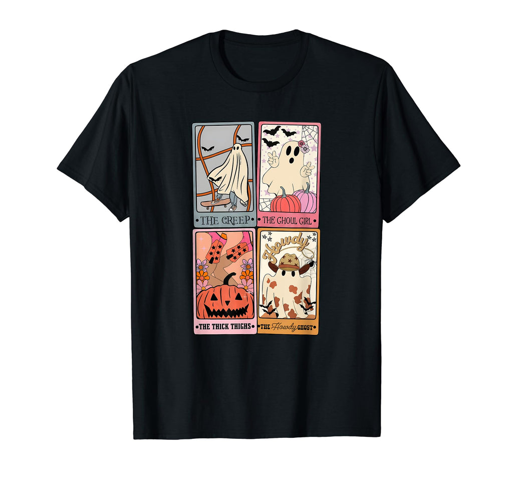 Halloween Ghost Tarot Card T-Shirt - Fun Novelty Design for Adults - T-Shirt, Sweatshirt, Hoodie