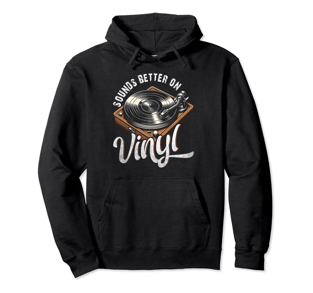 Vinyl Record Player Music Sounds Hoodie - Custom Art Print for Adults - T-Shirt, Sweatshirt, Hoodie