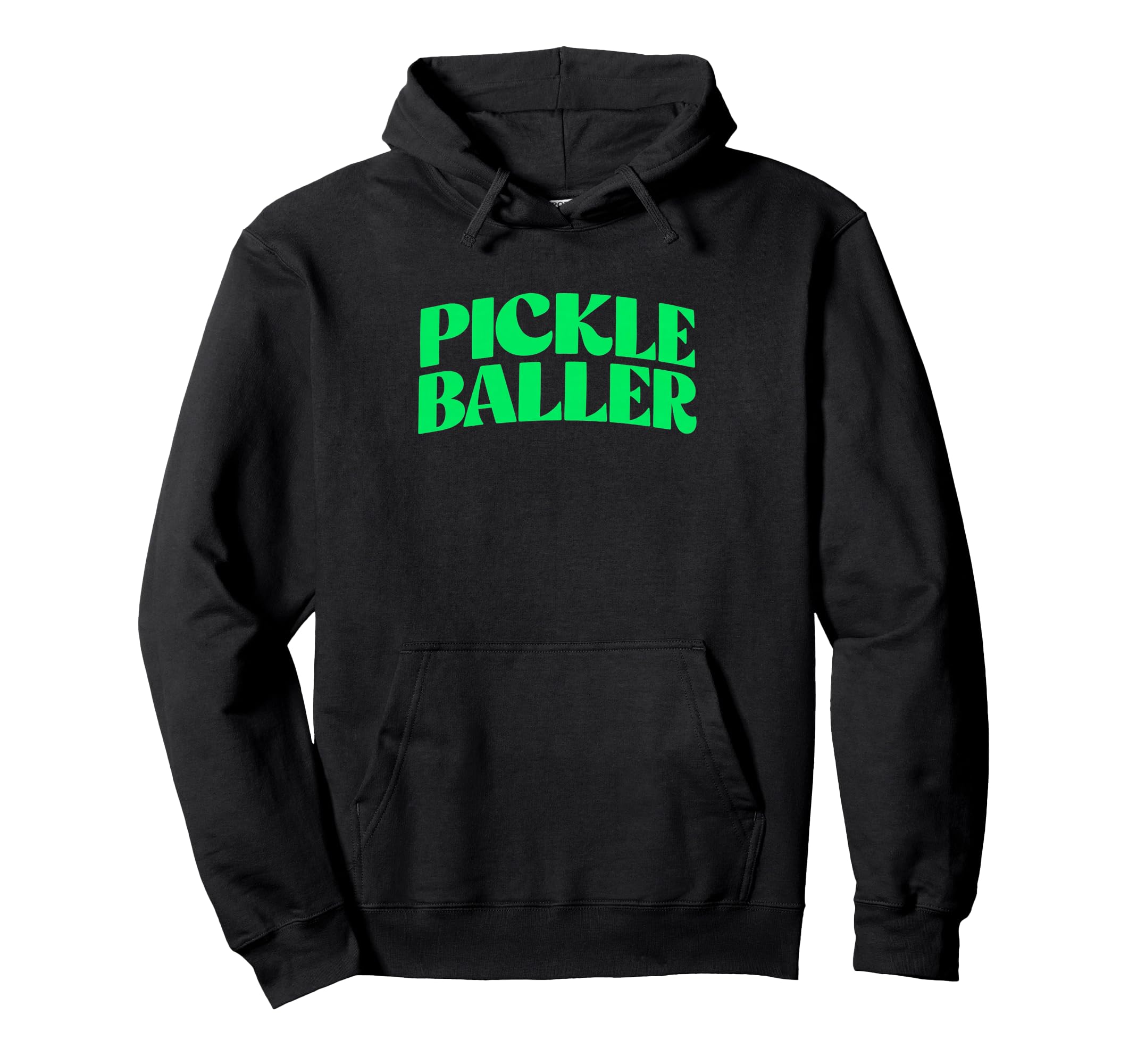 Pickle Baller Pickleball Typography Art Hoodie - Unique Graphic Unisex - T-Shirt, Sweatshirt, Hoodie
