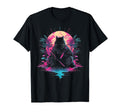 Synthwave Cat Samurai Mediation T-Shirt - Custom Art Print for Adults - T-Shirt, Sweatshirt, Hoodie