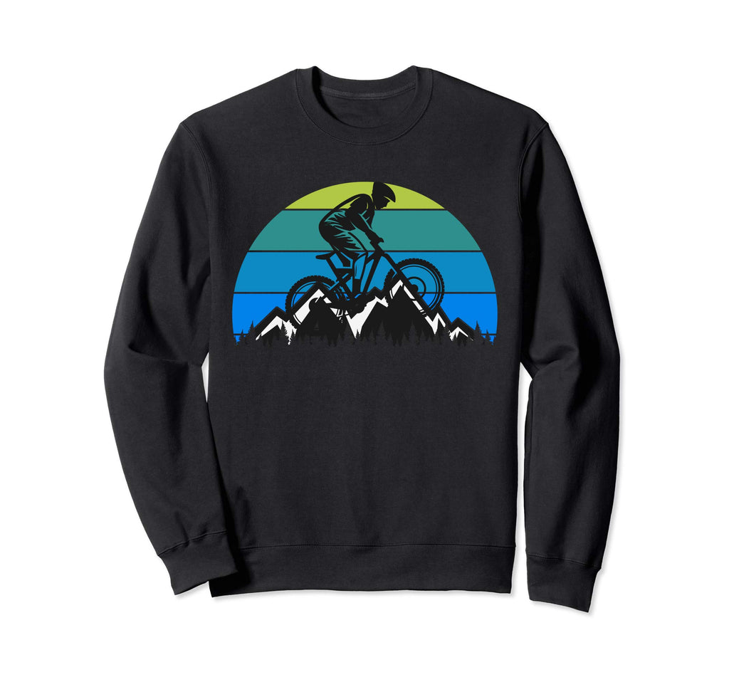 Mountain Biking Sunset Outdoor Bike Sweatshirt - Graphic Print for Adults - T-Shirt, Sweatshirt, Hoodie