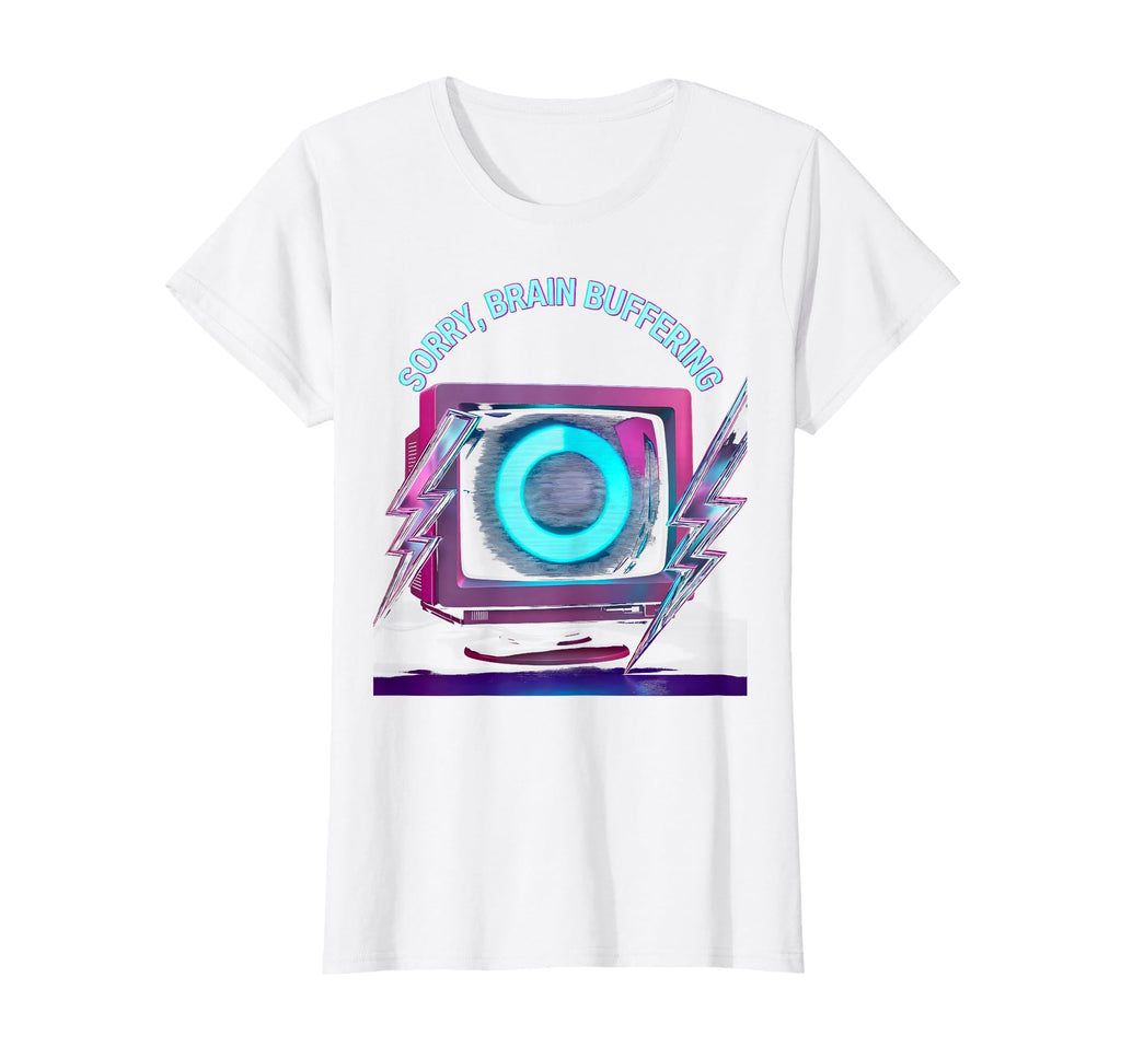 Sorry Brain Buffering Funny Adhd T-Shirt - Minimalist Print Men Women - T-Shirt, Sweatshirt, Hoodie