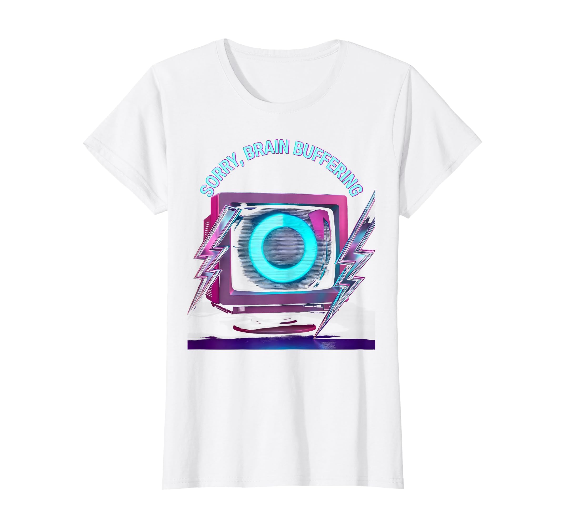 Sorry Brain Buffering Funny Adhd T-Shirt - Minimalist Print Men Women - T-Shirt, Sweatshirt, Hoodie
