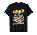 Gamer Intellectual Controller Books T-Shirt - Fun Novelty Design Men Women - T-Shirt, Sweatshirt, Hoodie