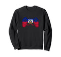 Gaming Haiti Distressed Flag Haitian Sweatshirt - Novelty Apparel Unisex - T-Shirt, Sweatshirt, Hoodie