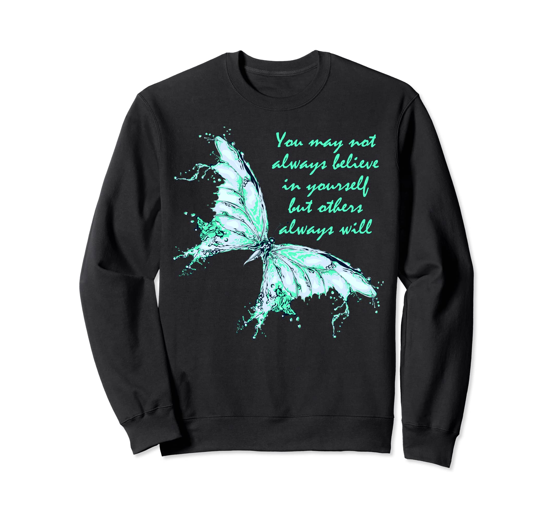 Mint Green Butterfly Mental Sweatshirt - Streetwear Style for Adults - T-Shirt, Sweatshirt, Hoodie