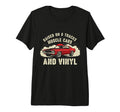 Raised Vinyl And V8S 70S Car Lover Tri T-Shirt - Aesthetic Graphic Unisex - T-Shirt, Sweatshirt, Hoodie