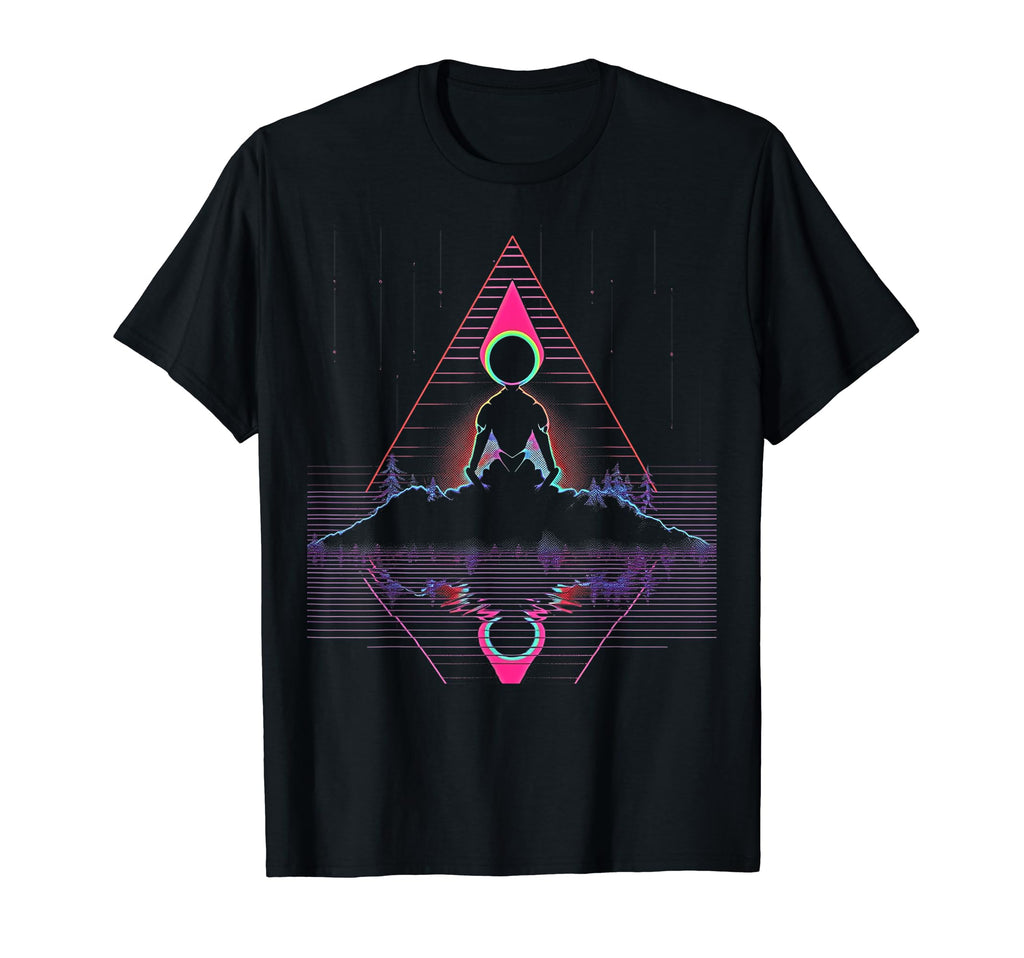 Synthwave Alien Buddha Cyberpunk T-Shirt - Aesthetic Graphic for Adults - T-Shirt, Sweatshirt, Hoodie