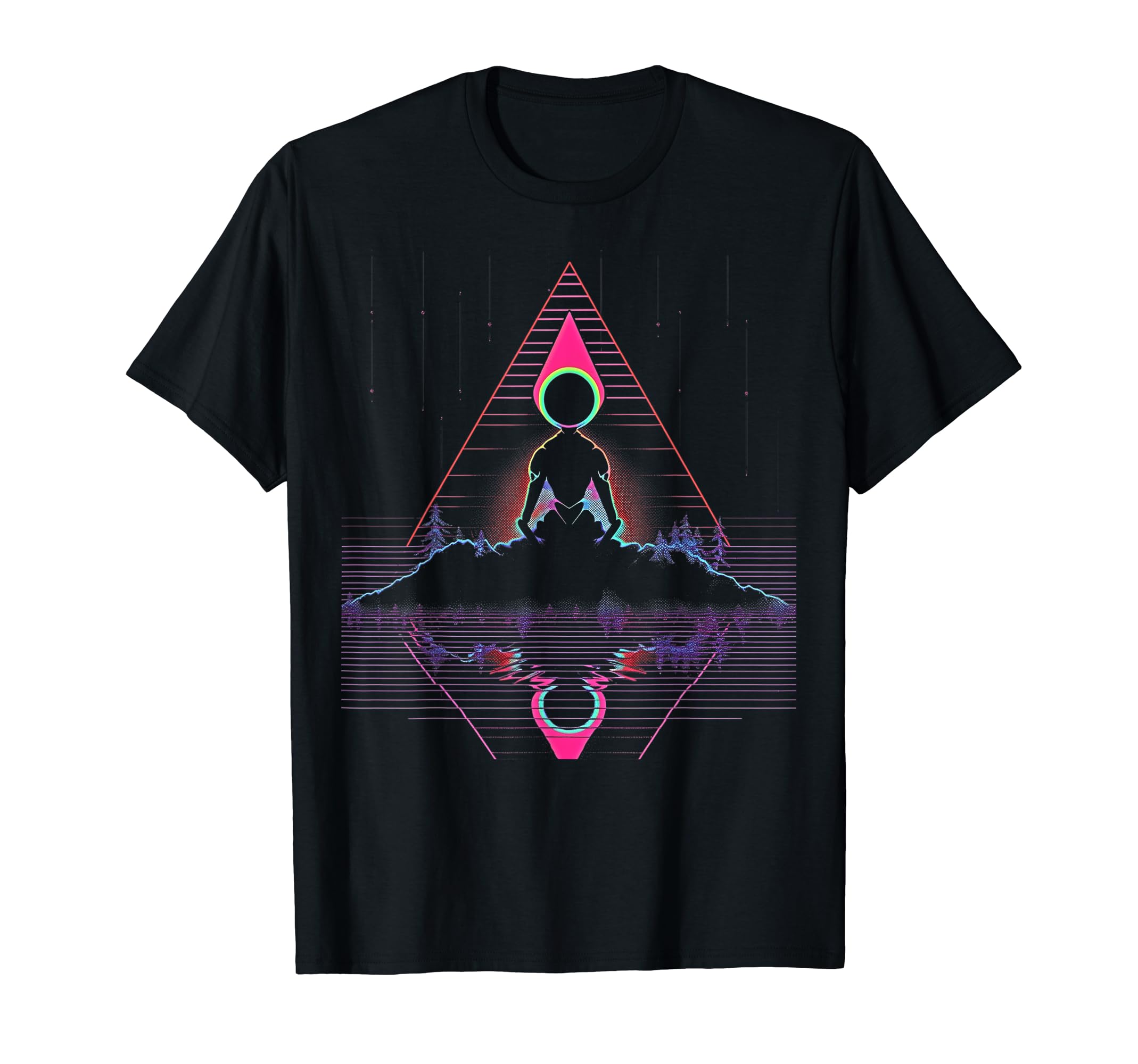 Synthwave Alien Buddha Cyberpunk T-Shirt - Aesthetic Graphic for Adults - T-Shirt, Sweatshirt, Hoodie