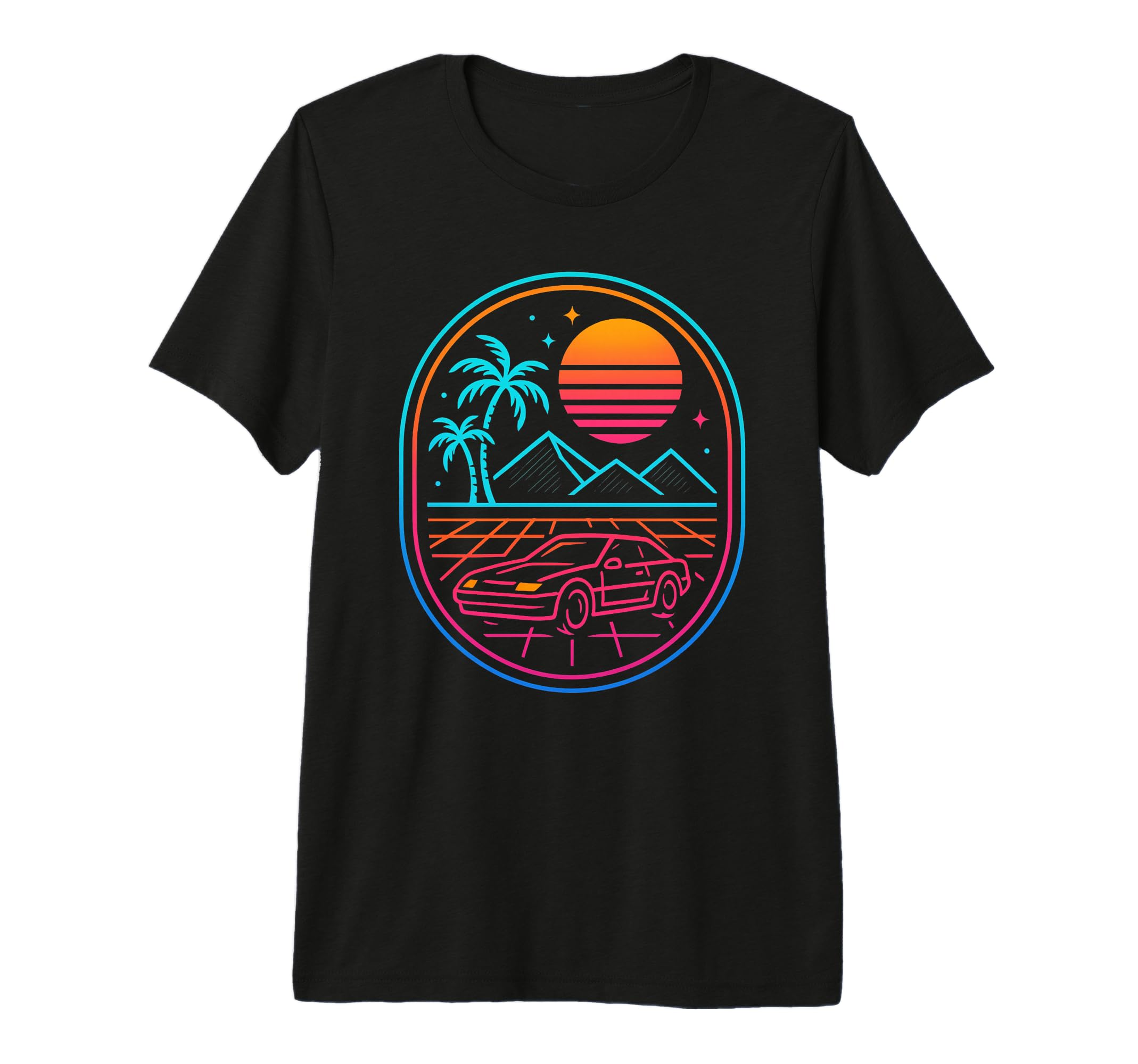 80S Synthwave Tri Blend T-Shirt - Minimalist Print Men Women - T-Shirt, Sweatshirt, Hoodie