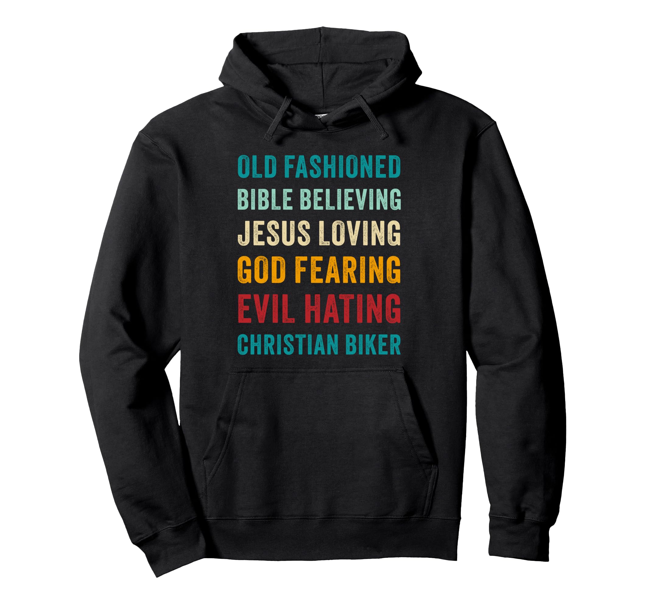 Christian Motorcycle Mens Funny Faith Hoodie - Custom Art Print for Adults - T-Shirt, Sweatshirt, Hoodie