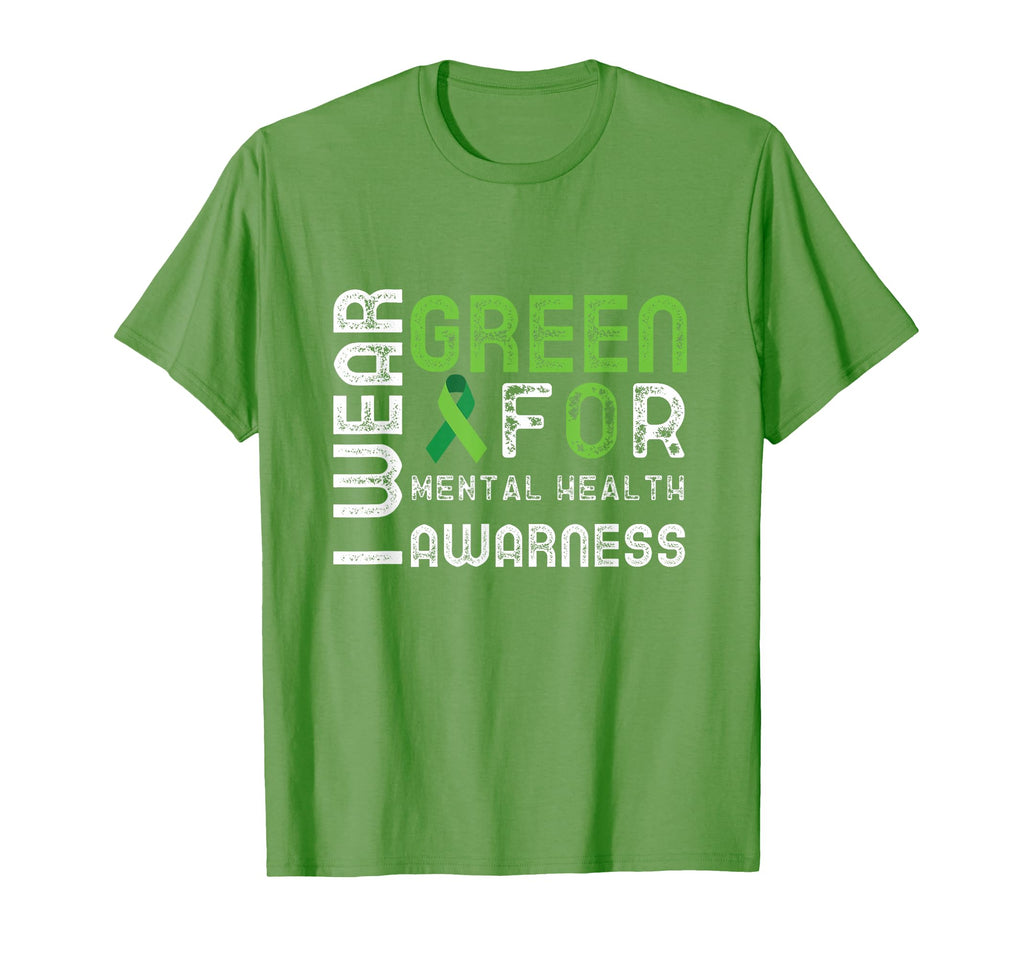 I Wear Green Mental Health Awareness T-Shirt - Minimalist Print Unisex - T-Shirt, Sweatshirt, Hoodie