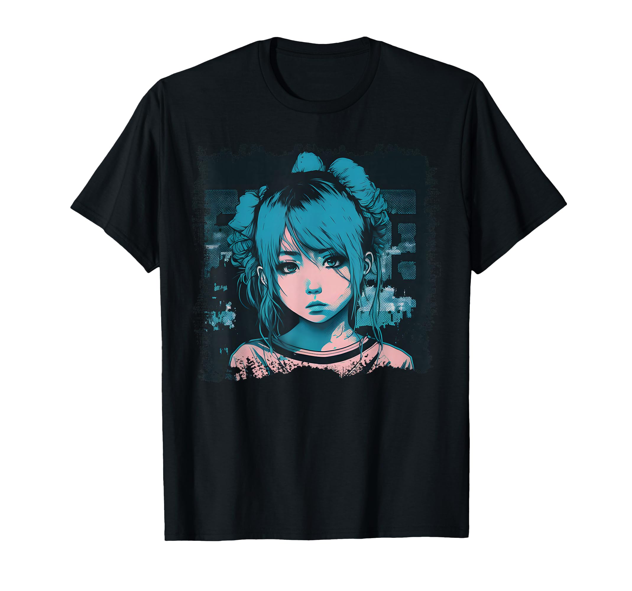 Vaporwave Aesthetic Sad Anime Eboy T-Shirt - Custom Art Print for Adults - T-Shirt, Sweatshirt, Hoodie