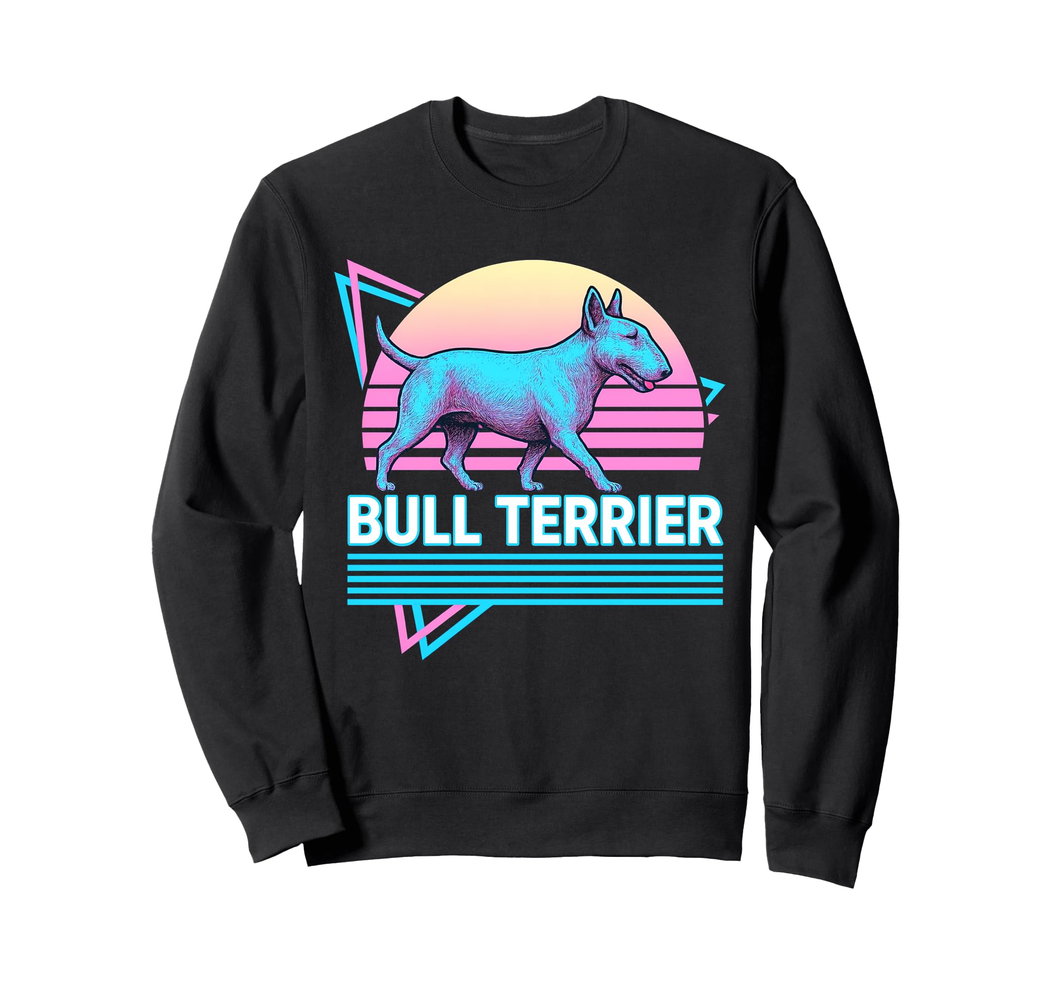 English Bull Terrier Synthwave Sweatshirt - Casual Everyday Wear Men Women - T-Shirt, Sweatshirt, Hoodie