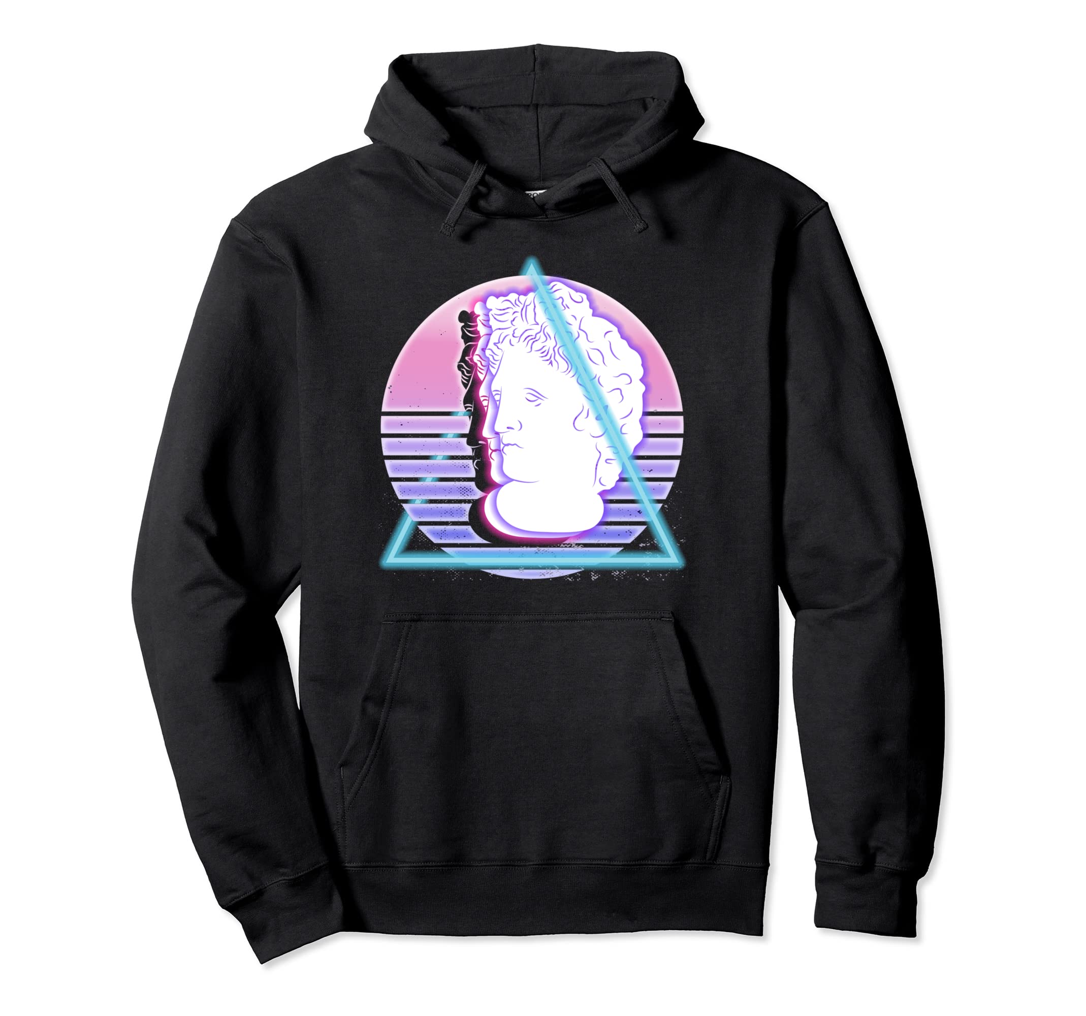Vaporwave Aesthetic Glitch Greek Statue Hoodie - Novelty Apparel Unisex - T-Shirt, Sweatshirt, Hoodie
