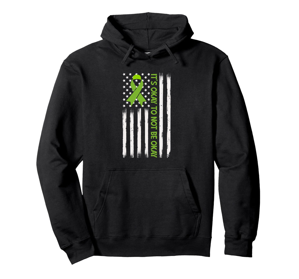 Its Okay To Not Be Okay Us Flag Mental Hoodie - Graphic Print for Adults - T-Shirt, Sweatshirt, Hoodie