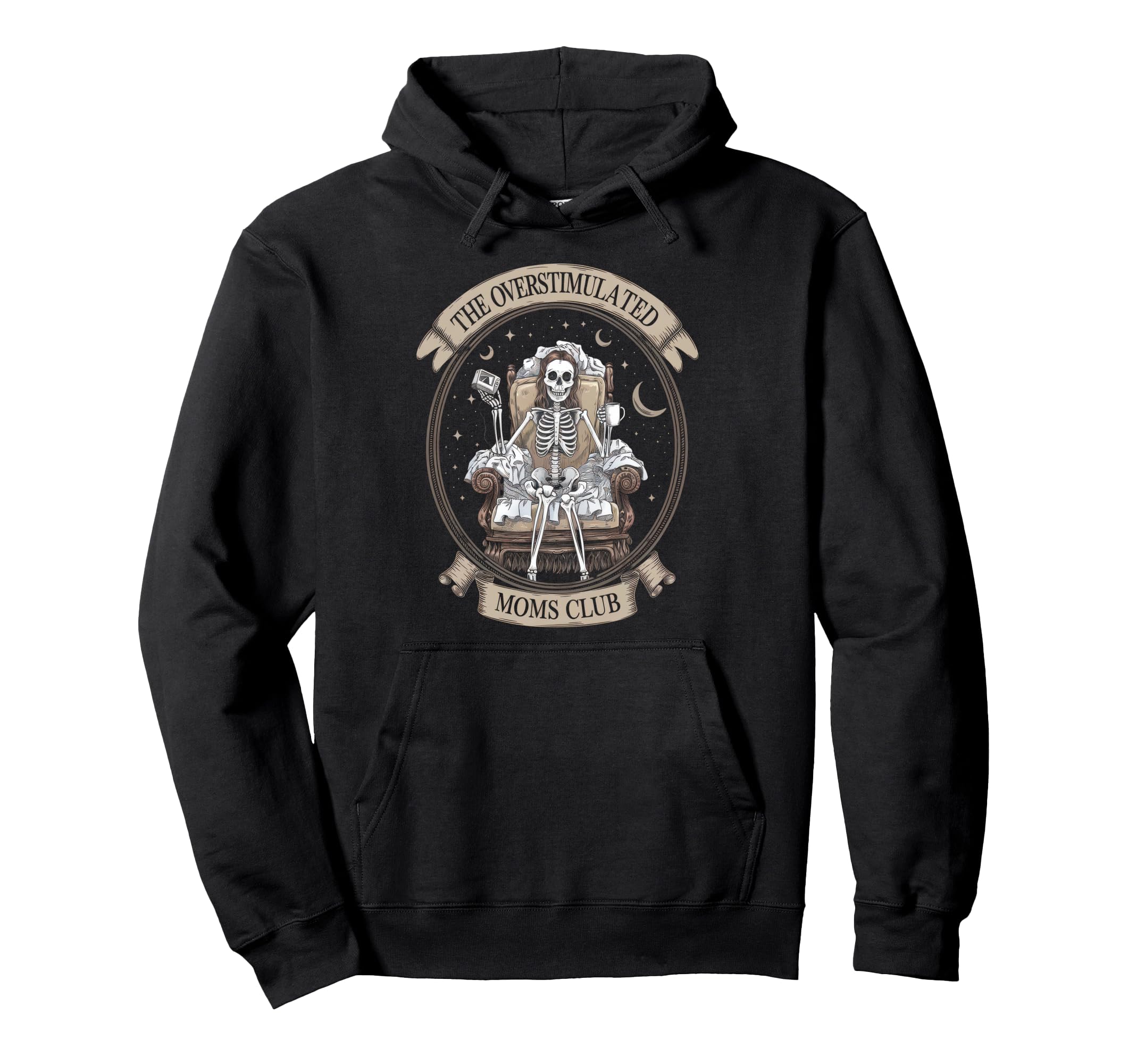 Overstimulated Moms Club Mom Depression Hoodie - Unique Graphic Men Women - T-Shirt, Sweatshirt, Hoodie