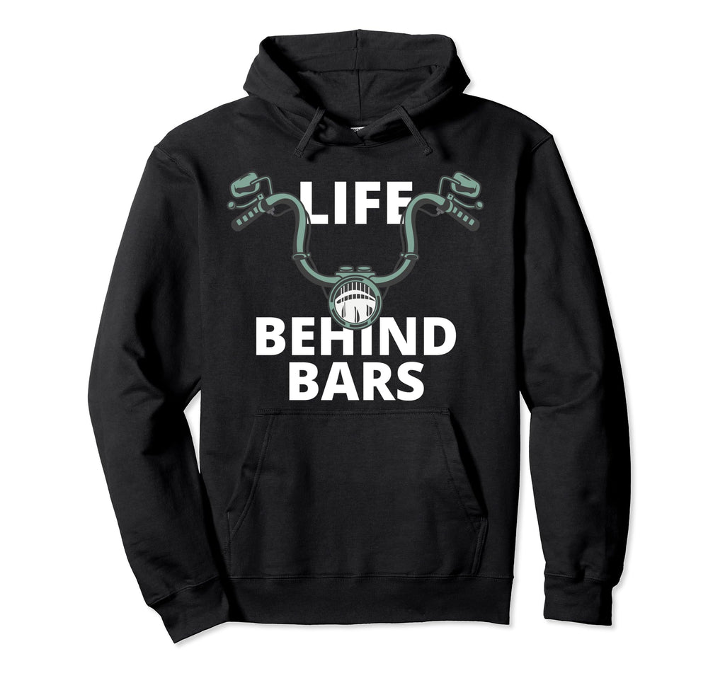 Life Behind Bars Motorcycle Rider Hoodie - Aesthetic Graphic Men Women - T-Shirt, Sweatshirt, Hoodie