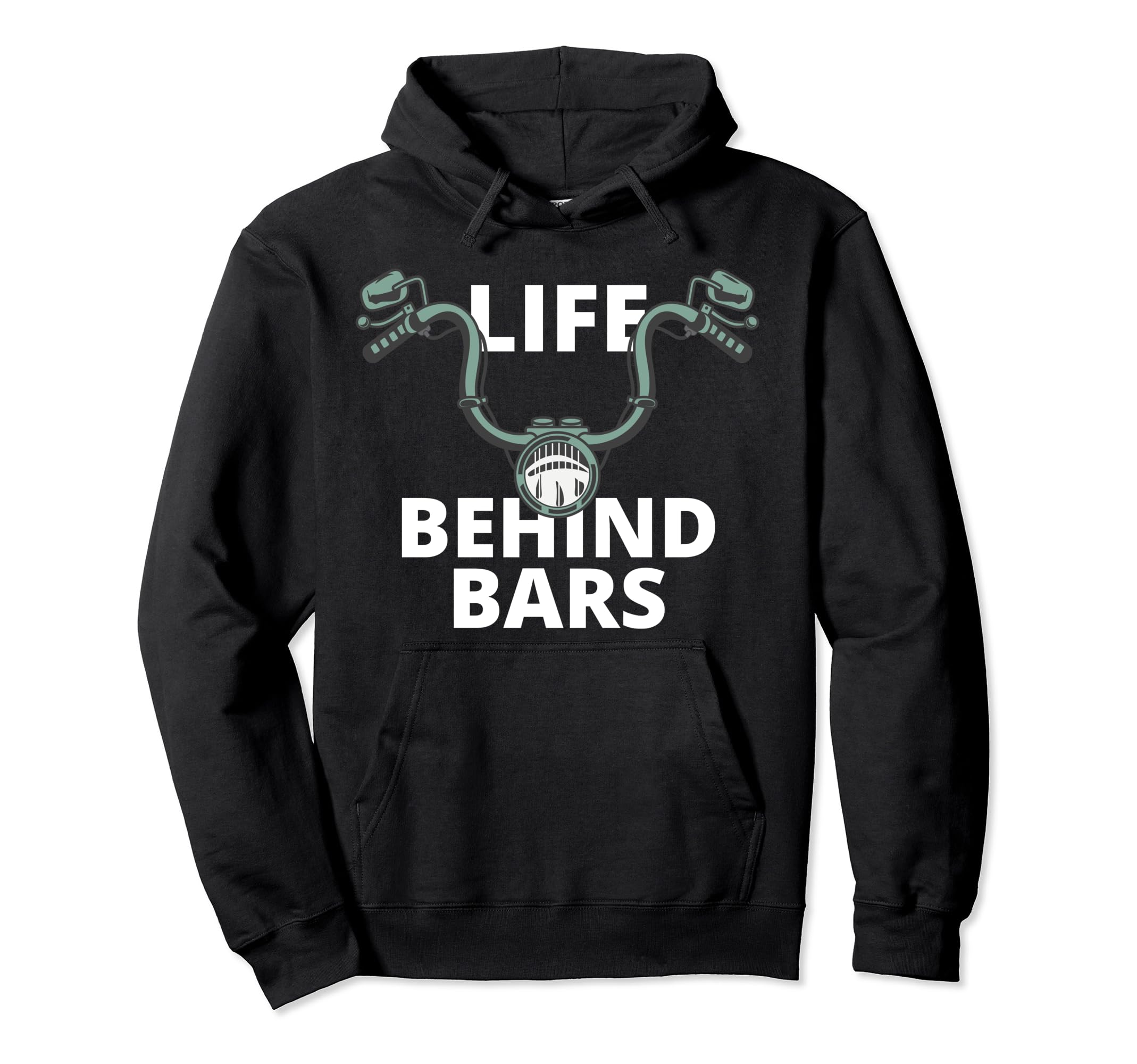 Life Behind Bars Motorcycle Rider Hoodie - Aesthetic Graphic Men Women - T-Shirt, Sweatshirt, Hoodie
