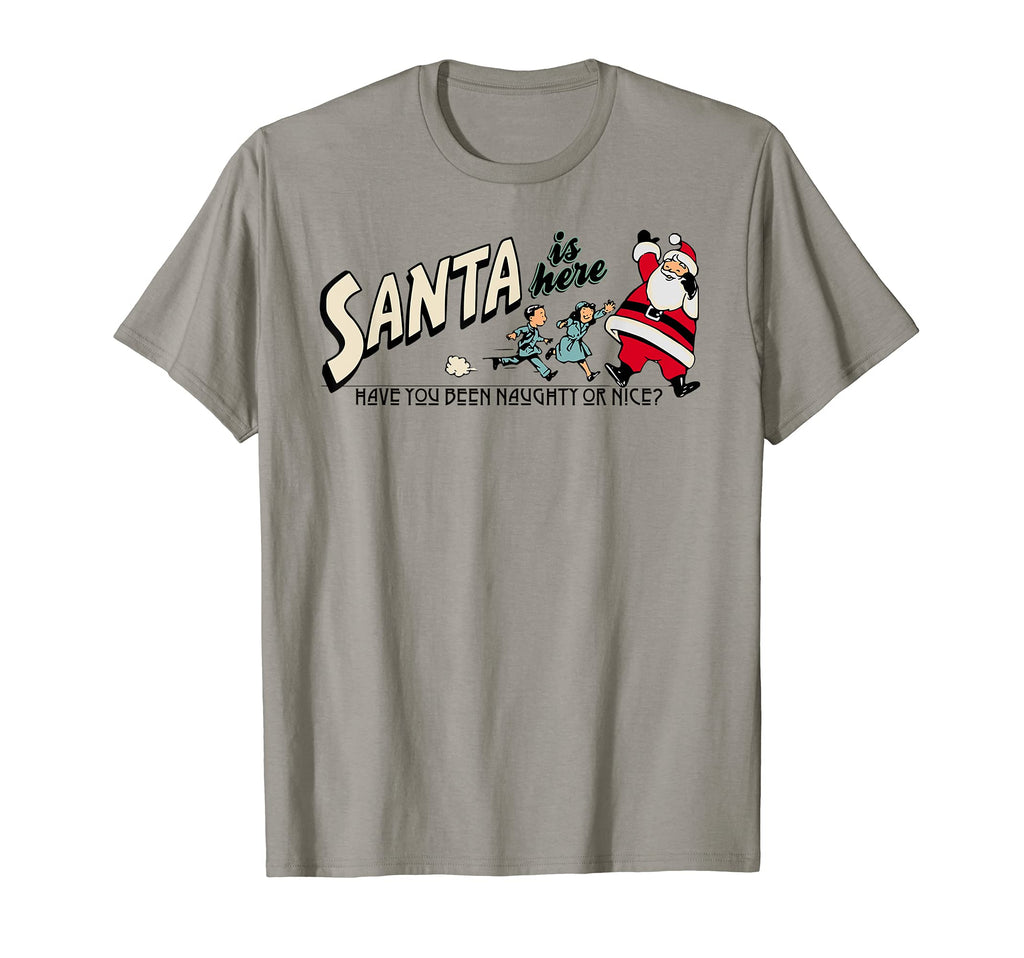 Postcard Santa Is Here T-Shirt - Custom Art Print for Adults - T-Shirt, Sweatshirt, Hoodie