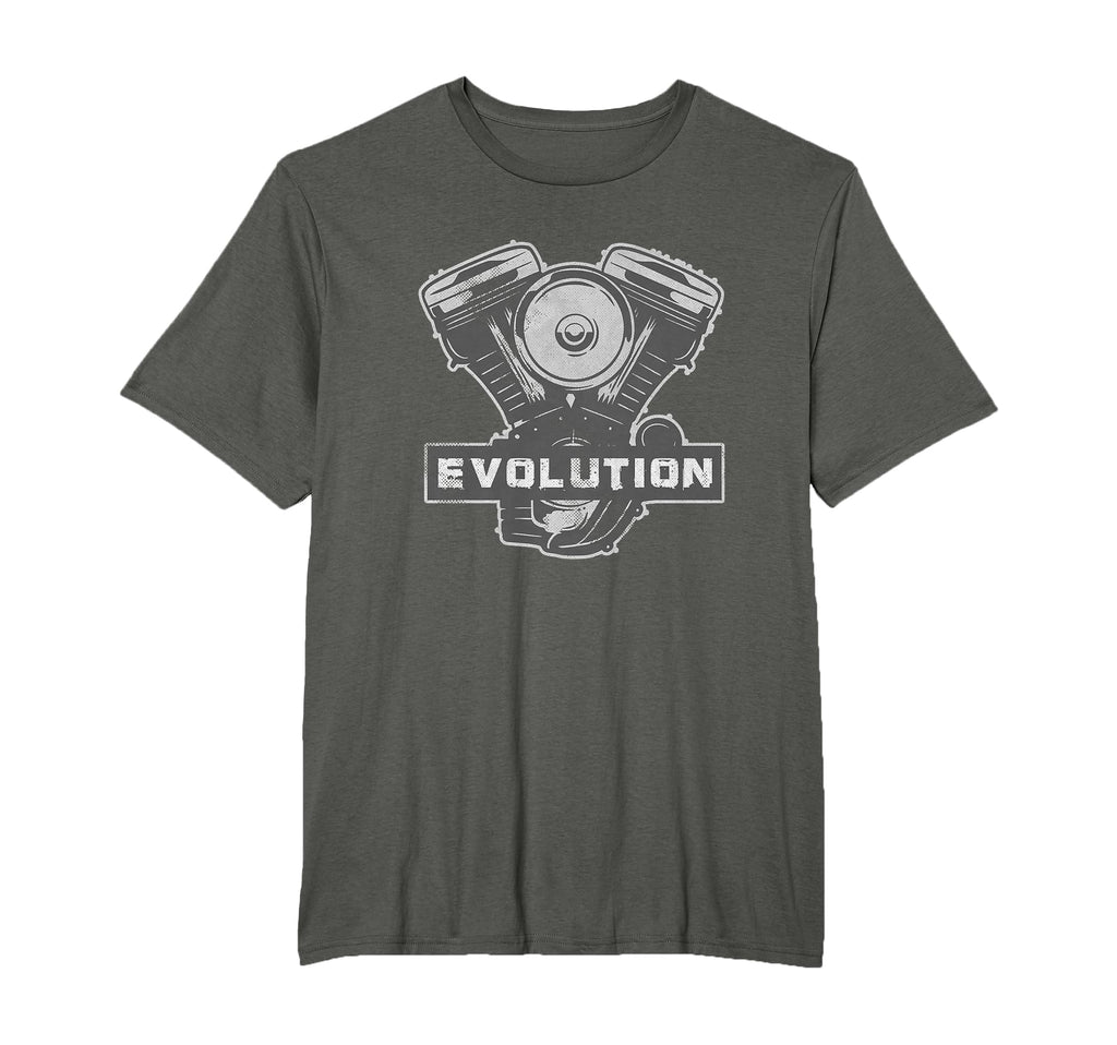 Biker Evolution V2 Engine Motorcycle T-Shirt - Novelty Apparel for Adults - T-Shirt, Sweatshirt, Hoodie