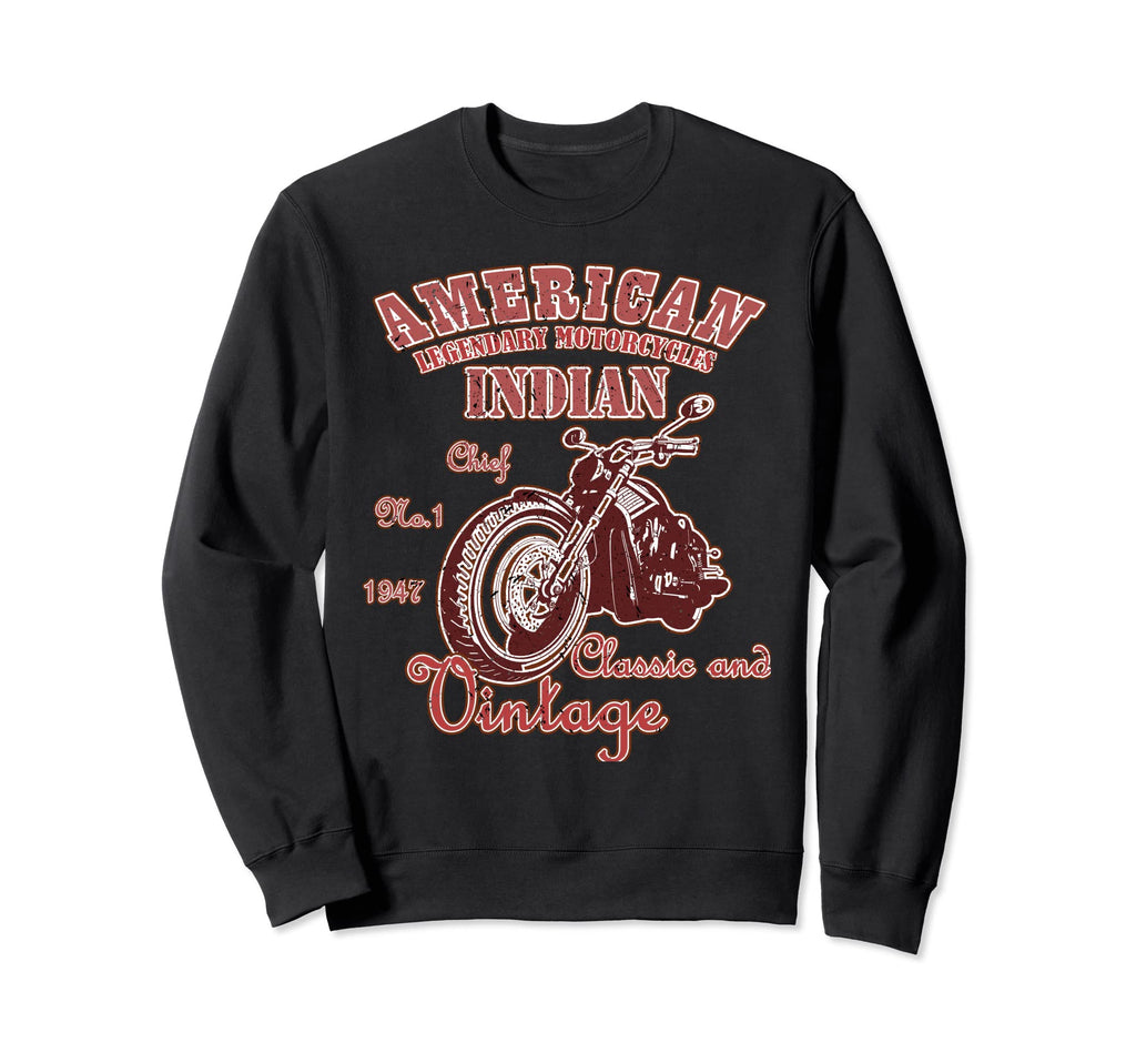 American Motorcycle Indian Old Sweatshirt - Unique Graphic for Adults - T-Shirt, Sweatshirt, Hoodie