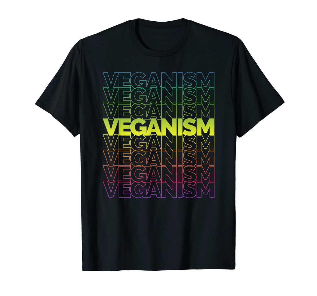 Veganism Repeat Typography Pattern T-Shirt - Graphic Print for Adults - T-Shirt, Sweatshirt, Hoodie