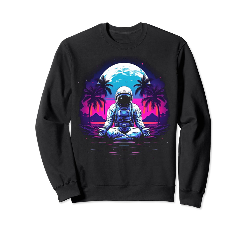 Synthwave Astronaut Cyberpunk 80S Sweatshirt - Aesthetic Graphic Men Women - T-Shirt, Sweatshirt, Hoodie