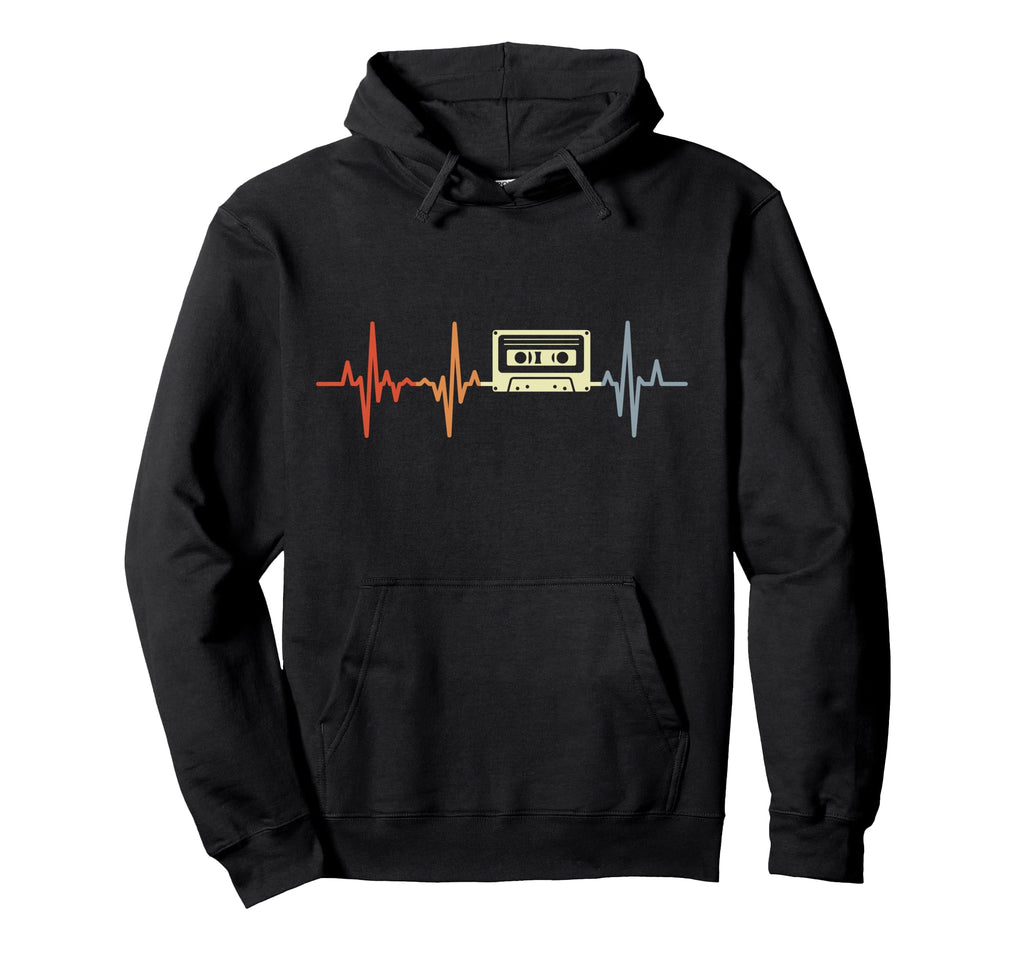 Heartline 80S Cassette Tape Synthwave Hoodie - Unique Graphic Men Women - T-Shirt, Sweatshirt, Hoodie