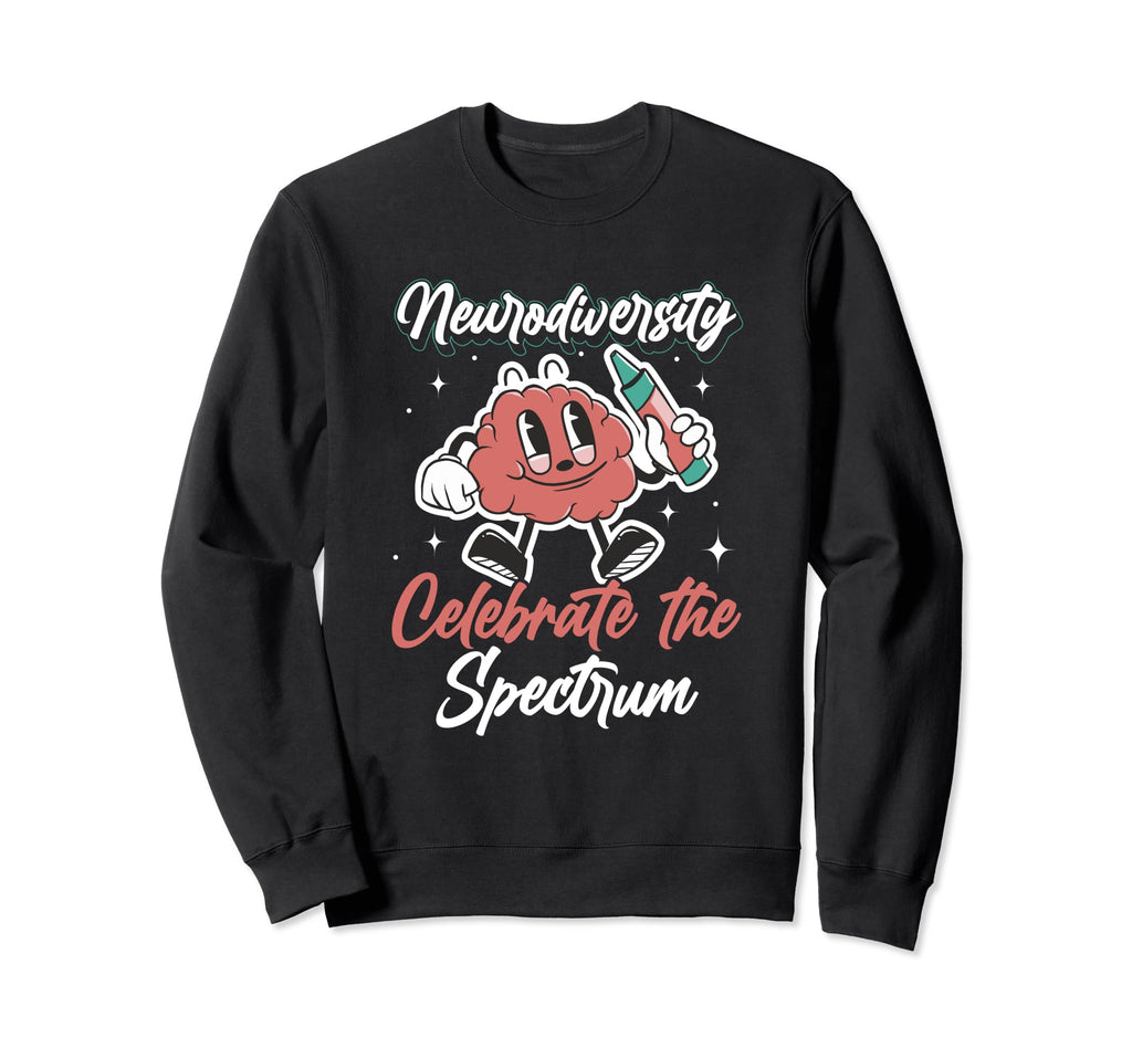 Neurodiversity Brain Autism Sweatshirt - Casual Everyday Wear Men Women - T-Shirt, Sweatshirt, Hoodie