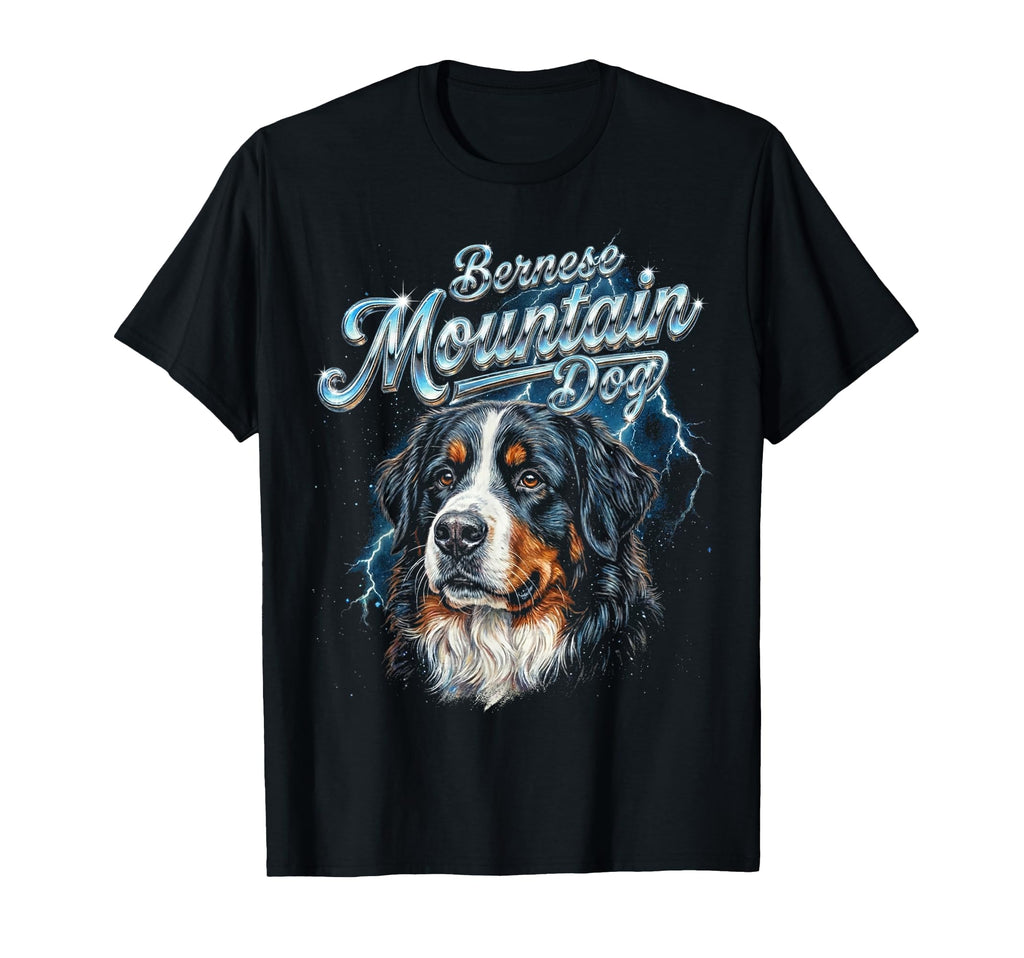 Bernese Mountain Dog 90S Dog Lover 80S T-Shirt - Unique Graphic Unisex - T-Shirt, Sweatshirt, Hoodie