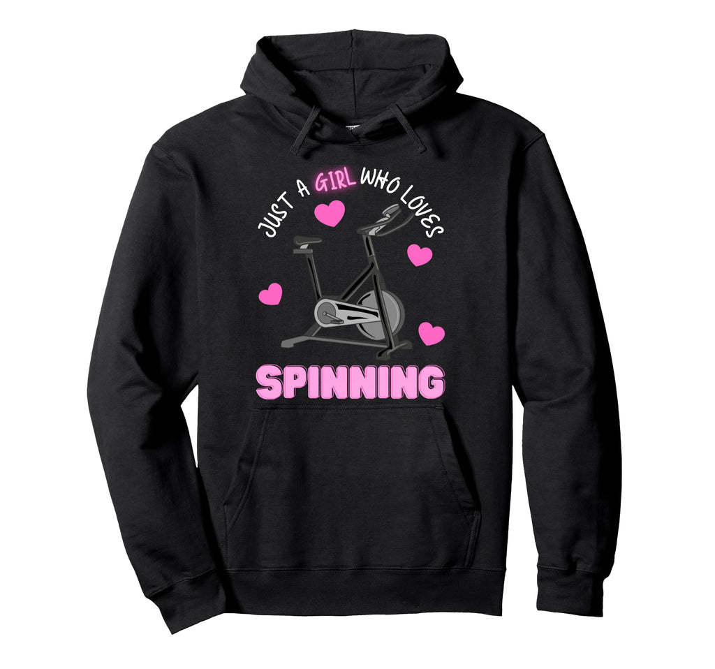 Just Who Loves Spinning Spin Bike Wear Hoodie - Graphic Print Unisex - T-Shirt, Sweatshirt, Hoodie