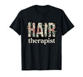 Hair Therapist Floral Hairstylist T-Shirt - Custom Art Print Men Women - T-Shirt, Sweatshirt, Hoodie