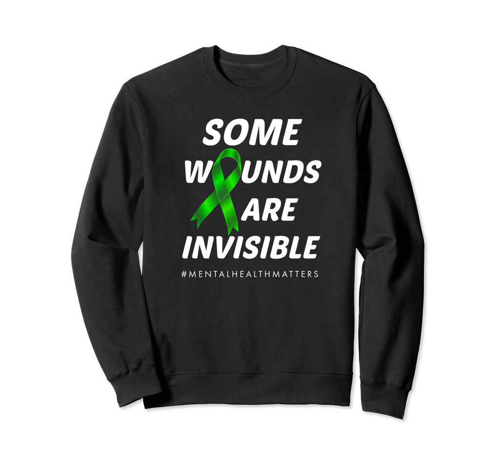 Some Wounds Are Invisible Mental Health Sweatshirt - Trendy Graphic Unisex - T-Shirt, Sweatshirt, Hoodie