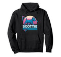 Scottish Terrier Synthwave Aesthetic Hoodie - Custom Art Print for Adults - T-Shirt, Sweatshirt, Hoodie
