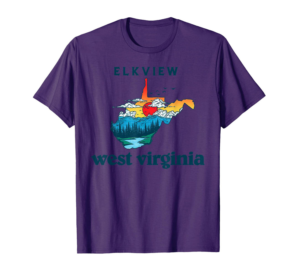 Elkview West Virginia Outdoors Mountain T-Shirt - Streetwear Style Unisex - T-Shirt, Sweatshirt, Hoodie