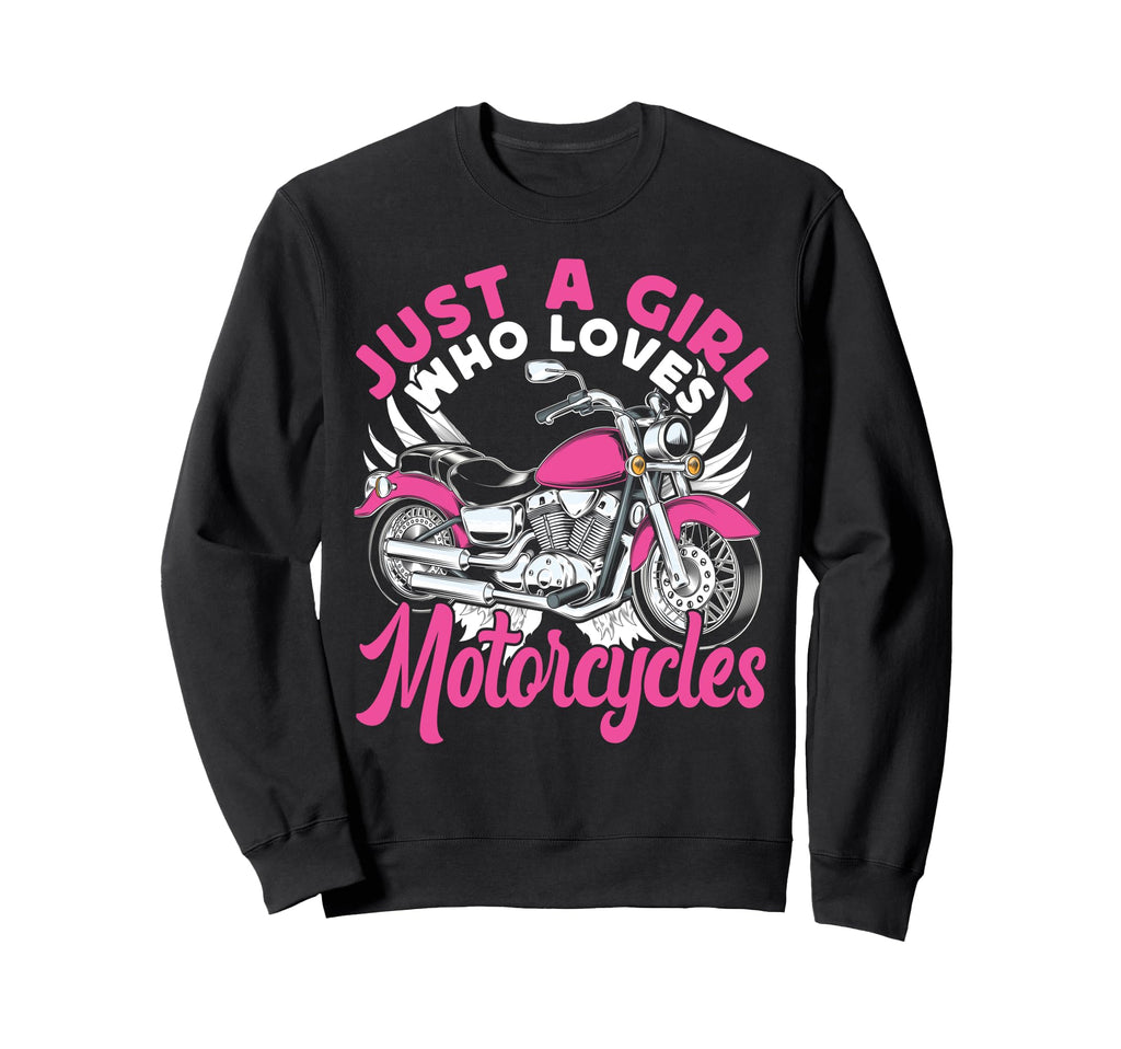 Motorcycle Biker Female Just Who Sweatshirt - Novelty Apparel for Adults - T-Shirt, Sweatshirt, Hoodie