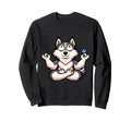 Meditation Huskey Yoga Pose Sweatshirt - Custom Art Print Men Women - T-Shirt, Sweatshirt, Hoodie