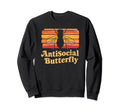 Antisocial Butterfly Housefly Introvert Sweatshirt - Graphic Print Unisex - T-Shirt, Sweatshirt, Hoodie