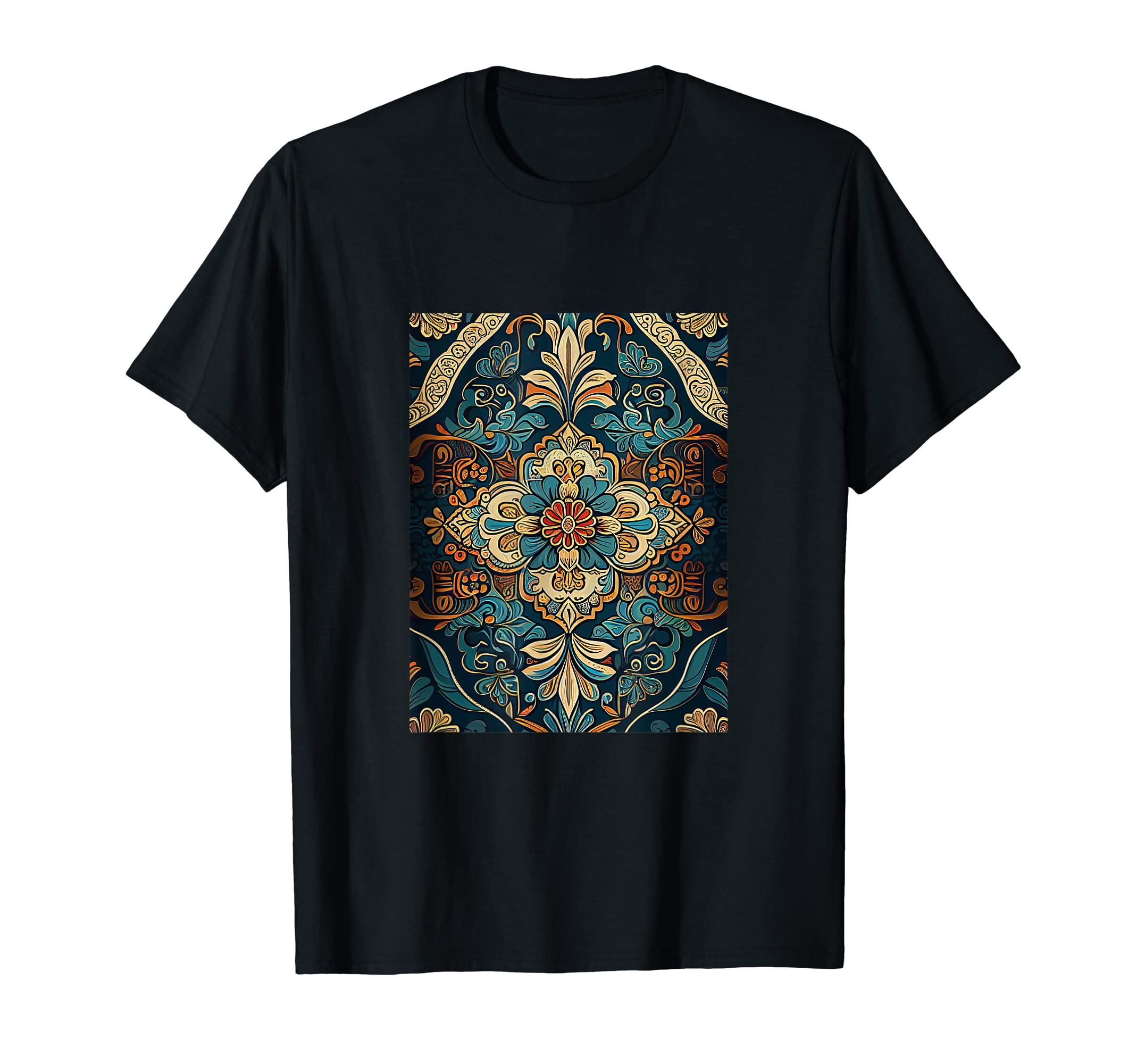 Bohemian Moroccan Pattern Floral Boho T-Shirt - Trendy Graphic Men Women - T-Shirt, Sweatshirt, Hoodie