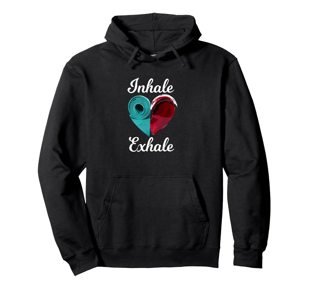 Inhale Exhale Yoga Meditation Hoodie - Custom Art Print for Adults - T-Shirt, Sweatshirt, Hoodie