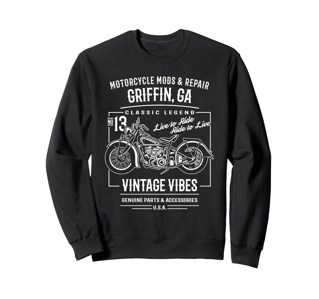 Griffin Ga Usa Motorcycle Sweatshirt - Aesthetic Graphic Men Women - T-Shirt, Sweatshirt, Hoodie