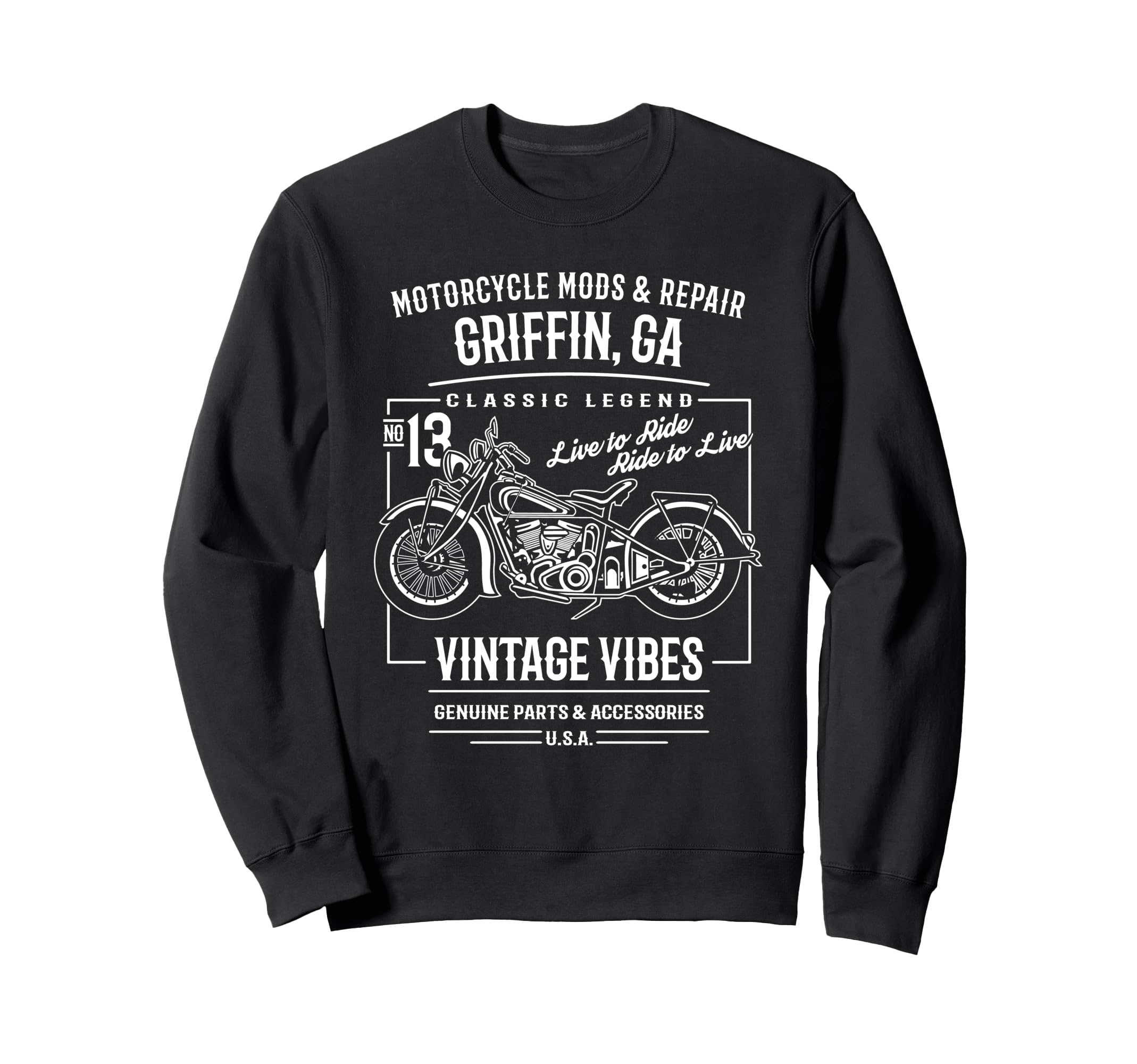 Griffin Ga Usa Motorcycle Sweatshirt - Aesthetic Graphic Men Women - T-Shirt, Sweatshirt, Hoodie